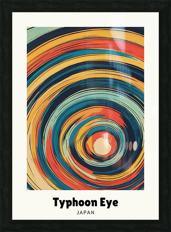 Typhoon Eye - Taifu no Me, Japanese abstract art print by KOSAKI DESIGN, F02 edition
