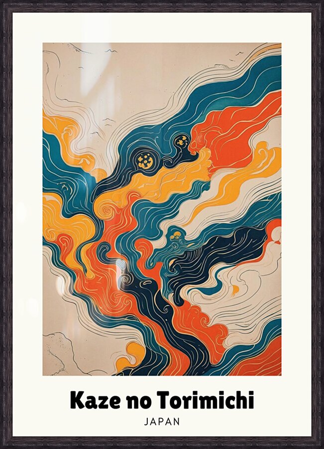 Wind Path - Kaze no Torimichi, Japanese abstract art print by KOSAKI DESIGN, F02 edition