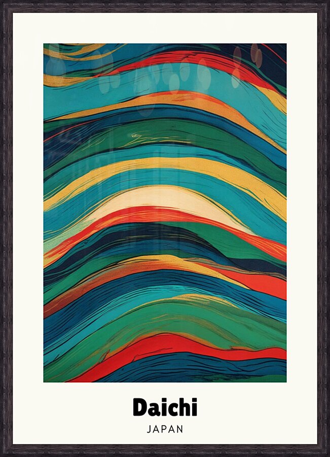 Colourful Land - Daichi, Japanese abstract art print by KOSAKI DESIGN, F02 edition