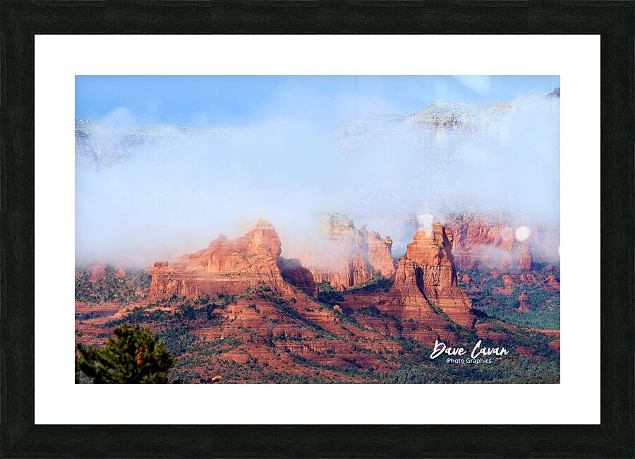 Clouds and Red Rock 1 Picture Frame print