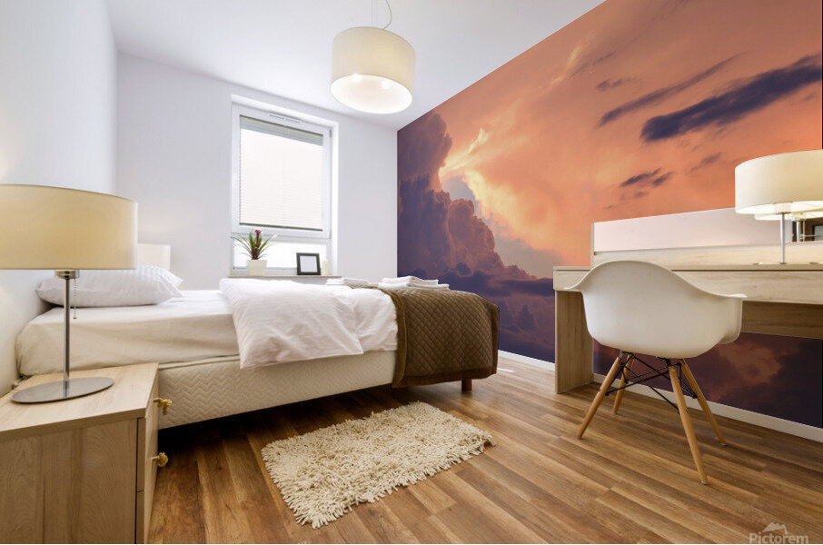 August Clouds Mural print