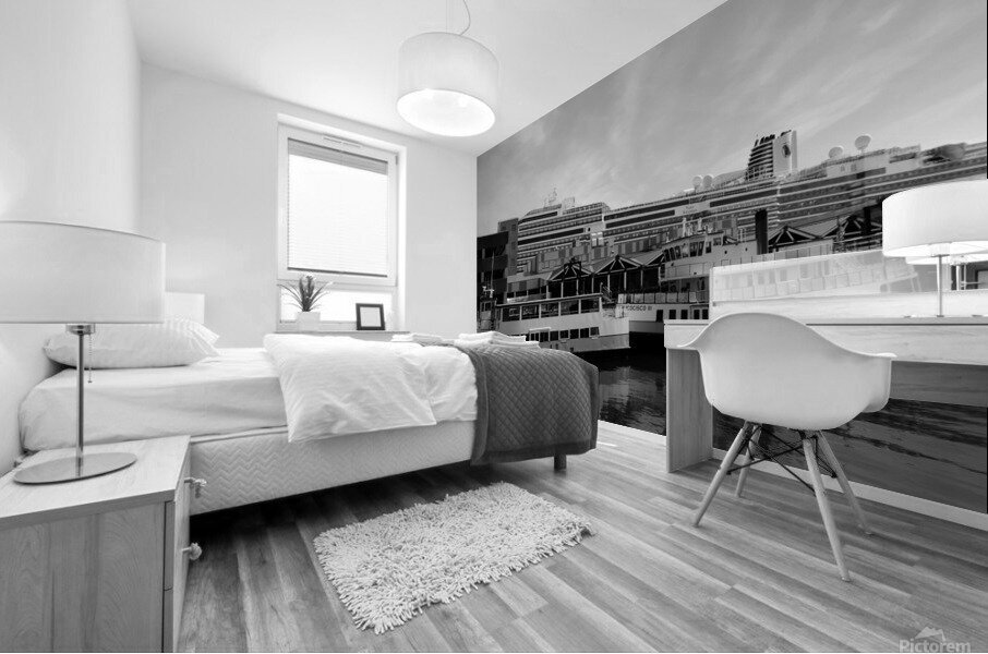 Casco Bay BW Mural print