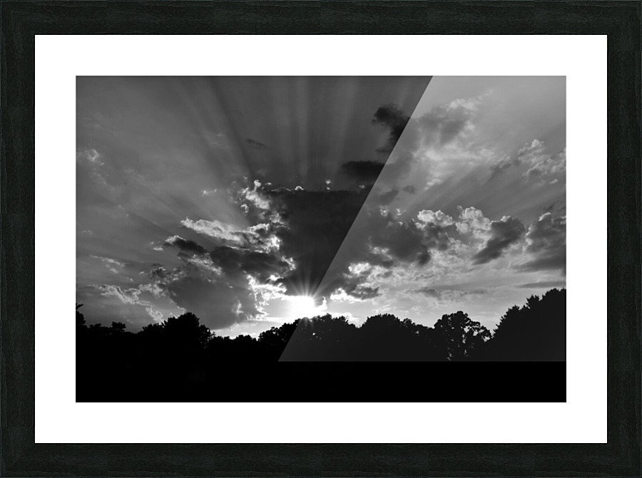 BW Evening Picture Frame print