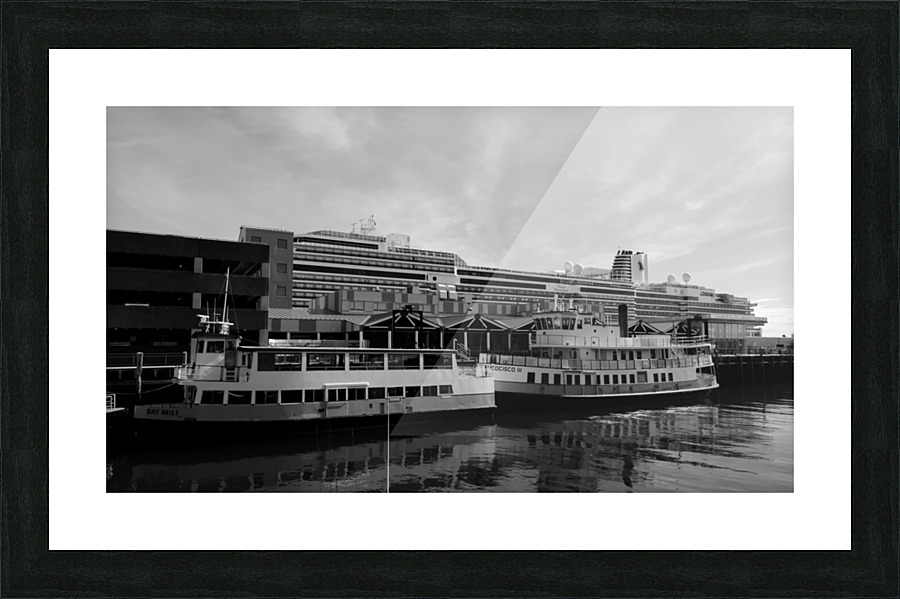 Casco Bay BW Picture Frame print