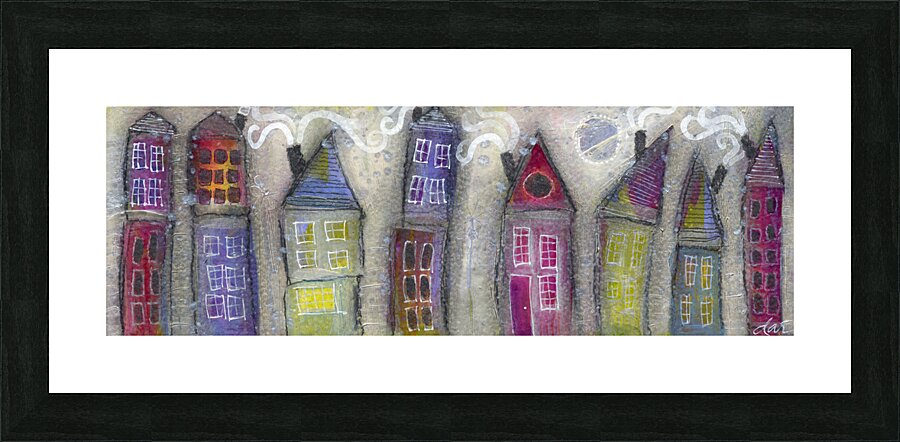 Joyful Row Homes Picture Frame print