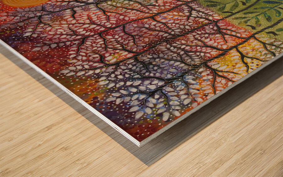 Love Is Energetic Wood print