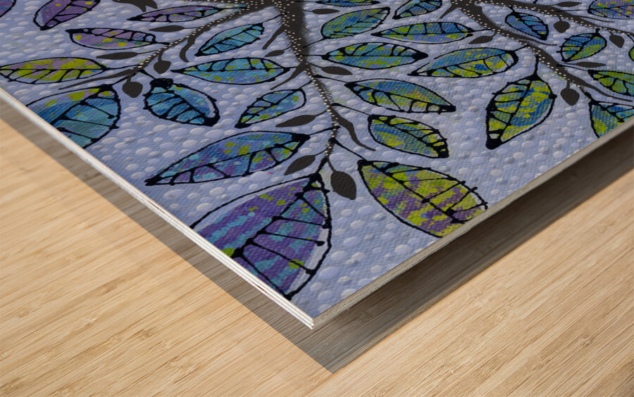 In The Cool Shade Wood print