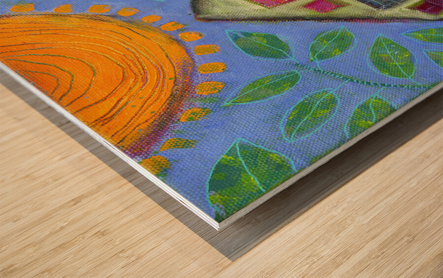 A Good Day House Wood print