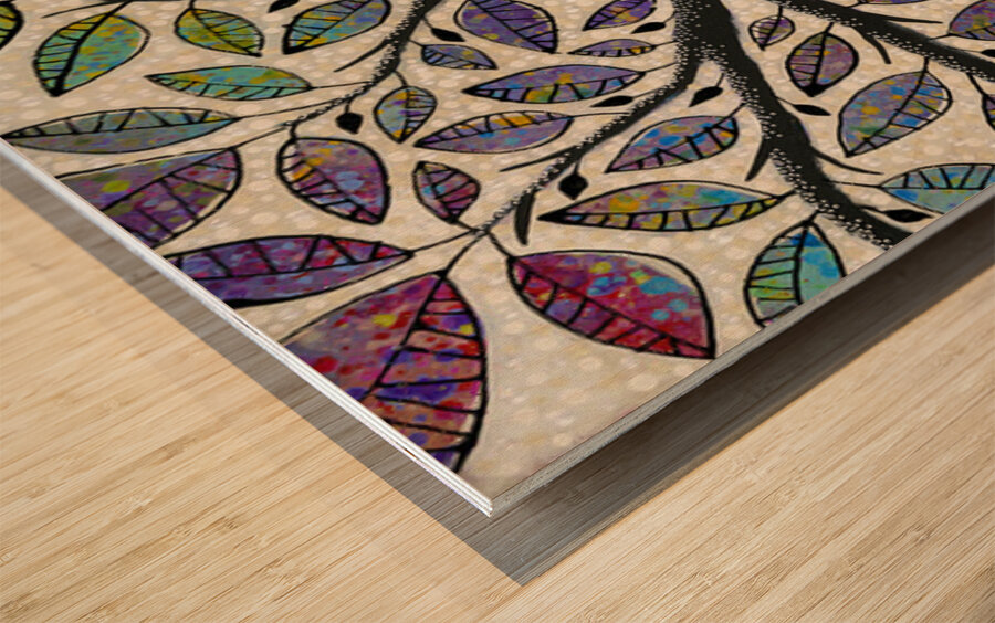 The Sky Became the Sun Wood print