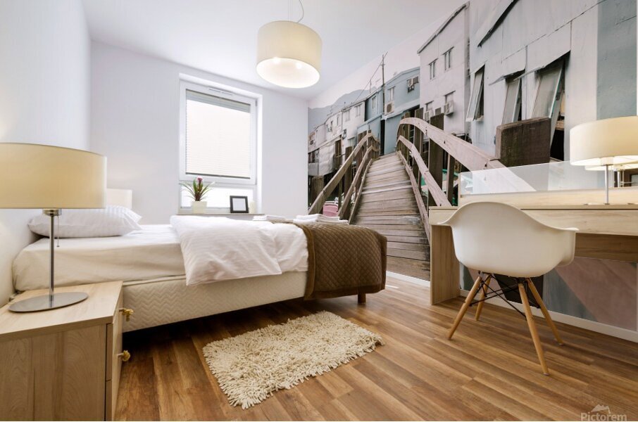 Tai o fishing village in HongKong Mural print