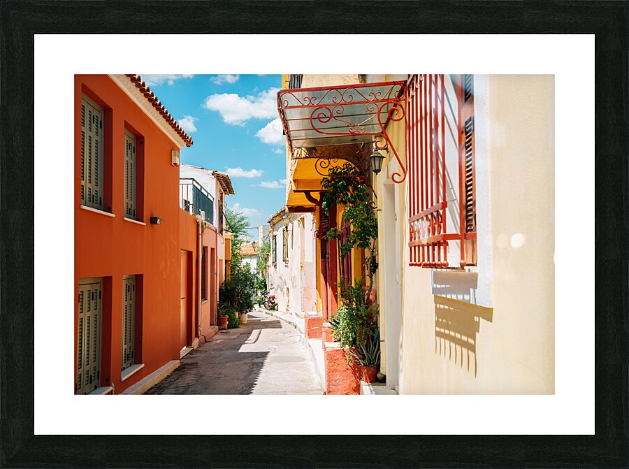 Athens Plaka Picture Frame print