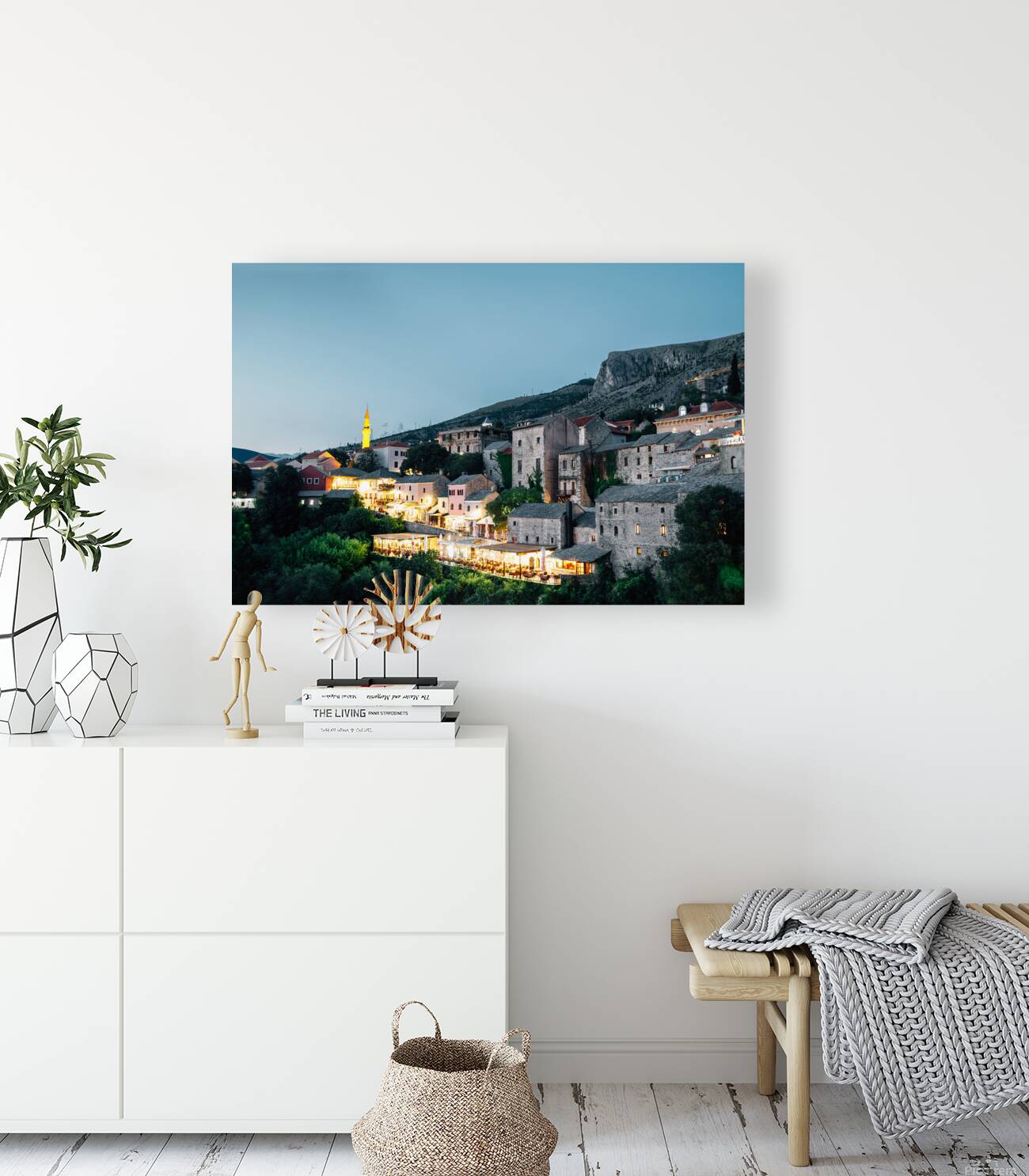 Mostar night Reproduction