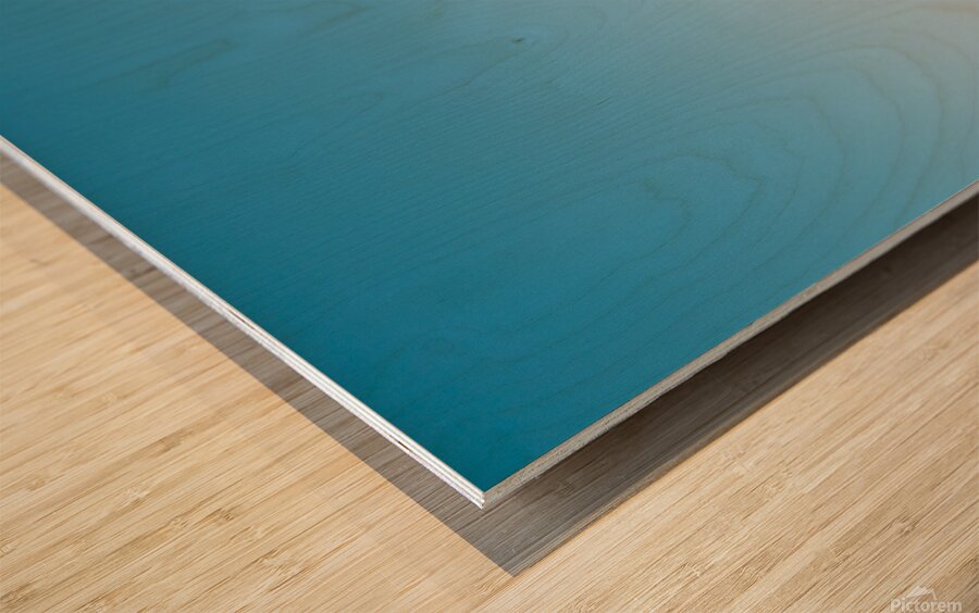 Autumn paddy field Wood print