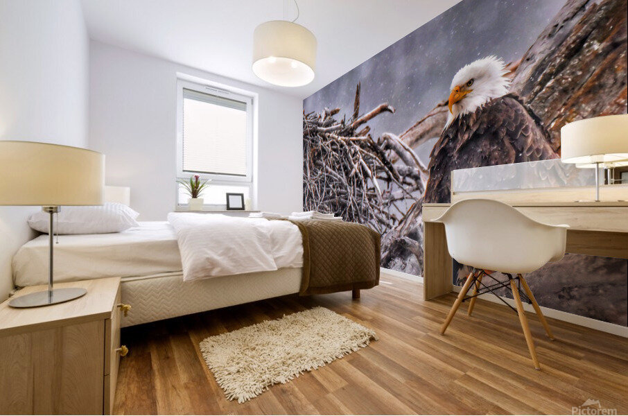 Guarding the nest Mural print