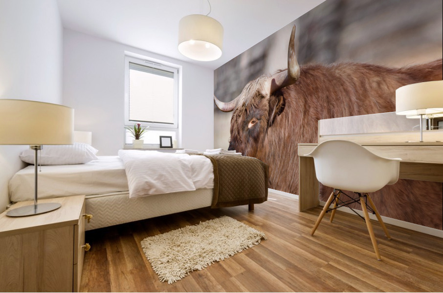 Handsome bull Mural print