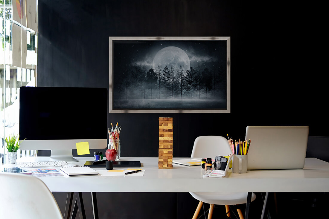 dark abstract winter forest background  1  Reproduction