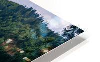 river surrounded by forests cloudy sky thuringia germany HD Metal print
