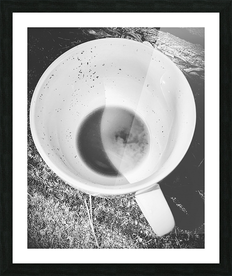 Coffee Clouds on Concrete  Picture Frame print