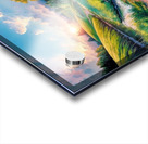 Rural wooden bridge landscape Acrylic print