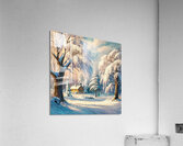 Forest winter landscape Acrylic Print