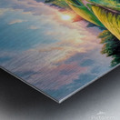 Rural wooden bridge landscape Metal print