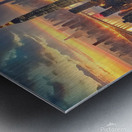 Aerial view of New York Cityilluminated Metal print