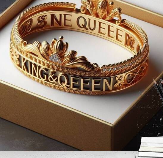 Gold bracelet King & Queen by Boualem s P