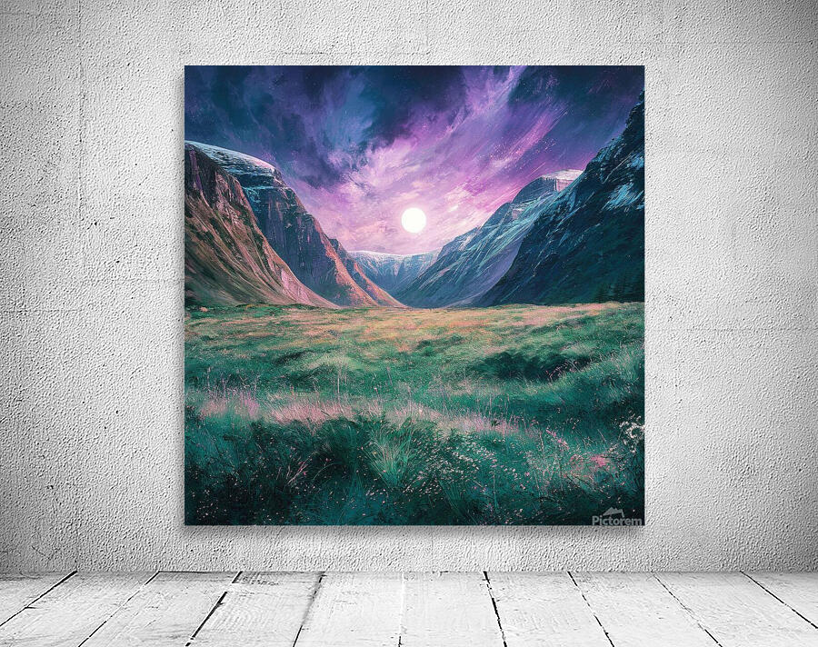 Landscape with a full moon Wall Preview
