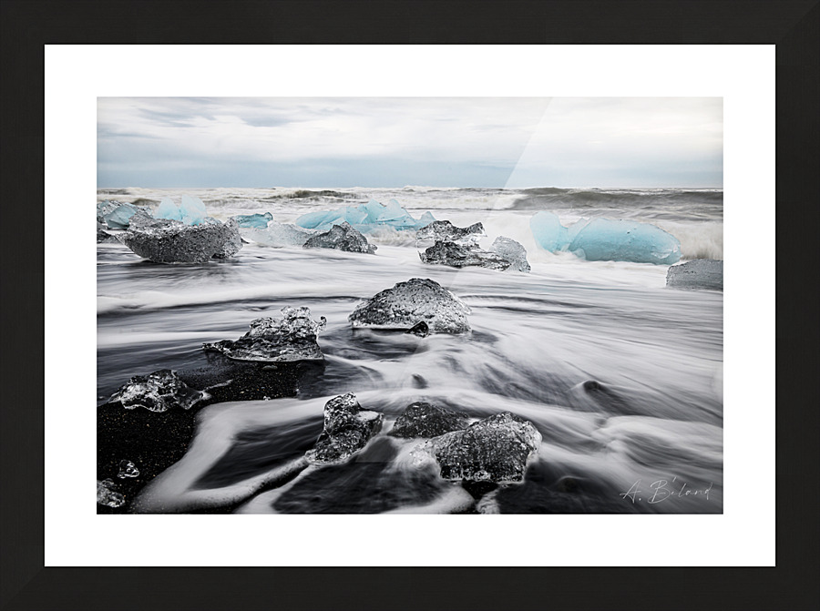 Black & Blue Picture Frame print