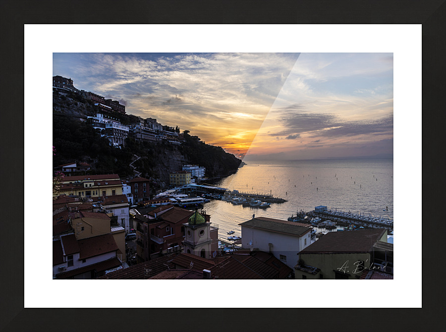 Sunset on Positano  Picture Frame print