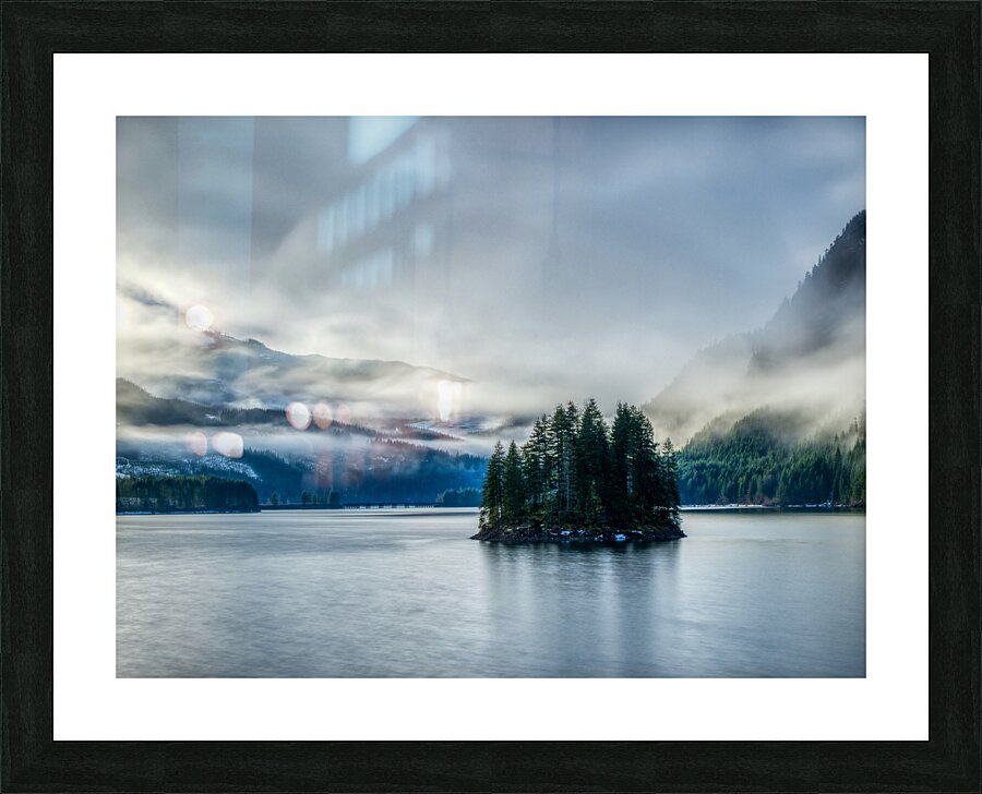 Misty Island  Picture Frame print