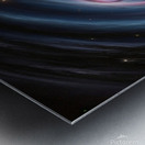 Incredible force of a supermassive black hole as it gracefully interacts with a galaxy Metal print