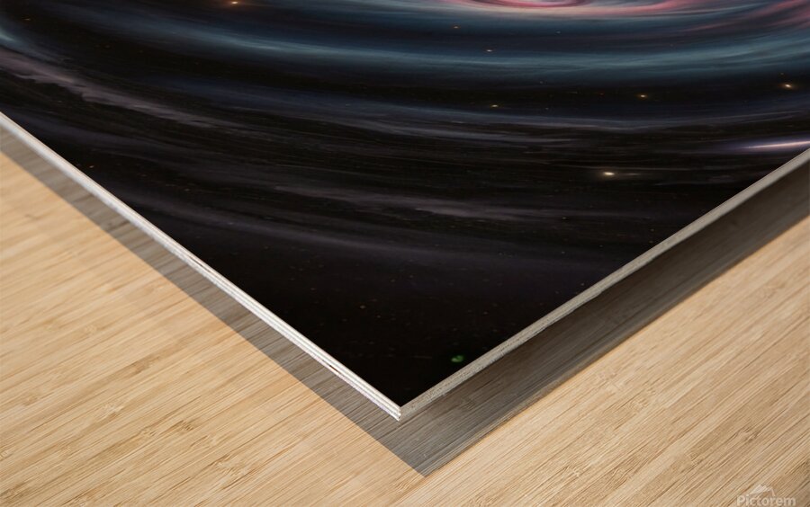 Incredible force of a supermassive black hole as it gracefully interacts with a galaxy Wood print