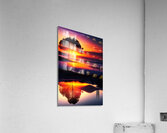 tree is reflected lake sunset Acrylic Print