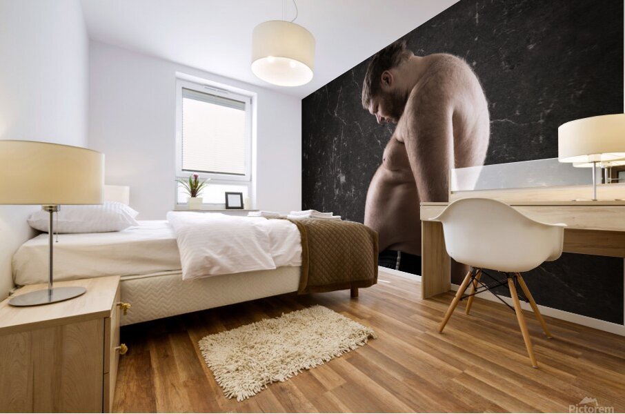 fat man profile Mural print
