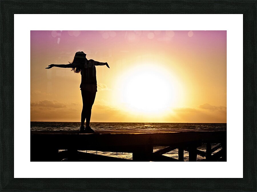 sunrise girl Picture Frame print