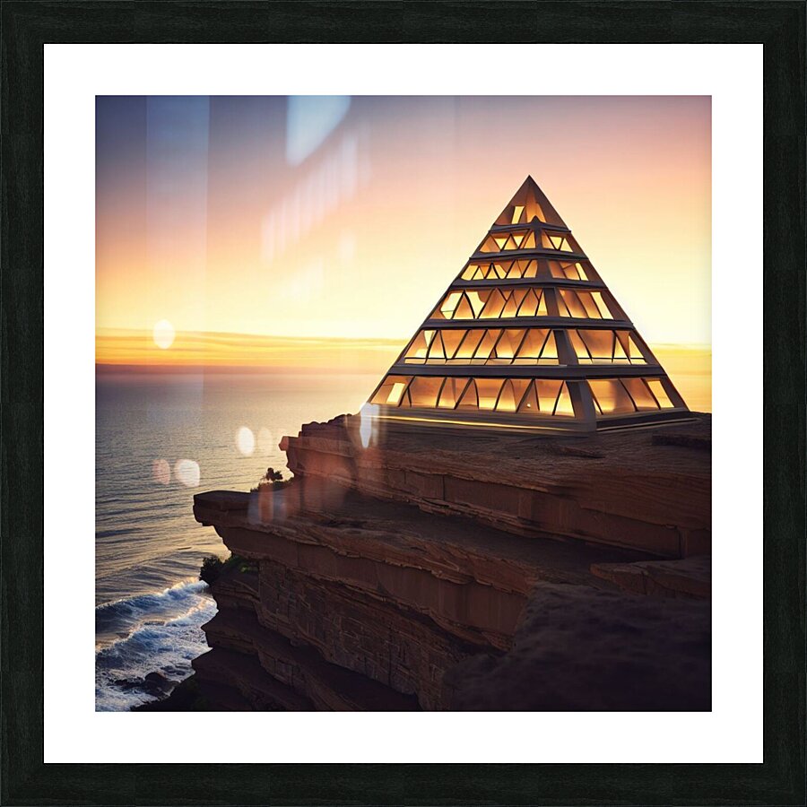 pyramid 4 Picture Frame print
