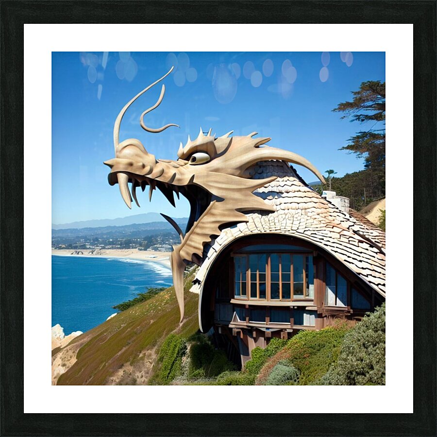 Dragon cabin Picture Frame print