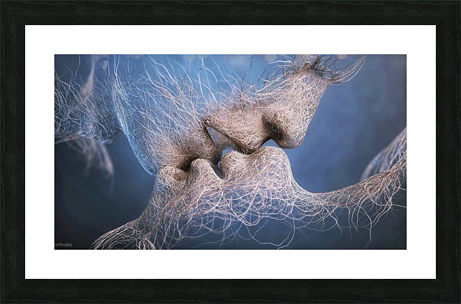 etheral kiss Picture Frame print