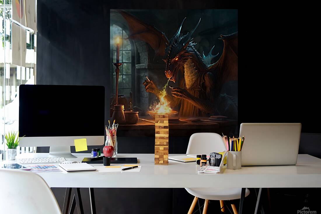 a real dragon casting a spell Reproduction