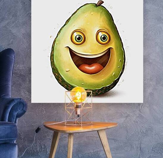 cartoon avocado with happy face big smile generat 1696314000.0854 by artfulartwithles com