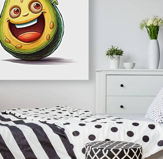 cartoon avocado with happy face big eyes generati by artfulartwithles com