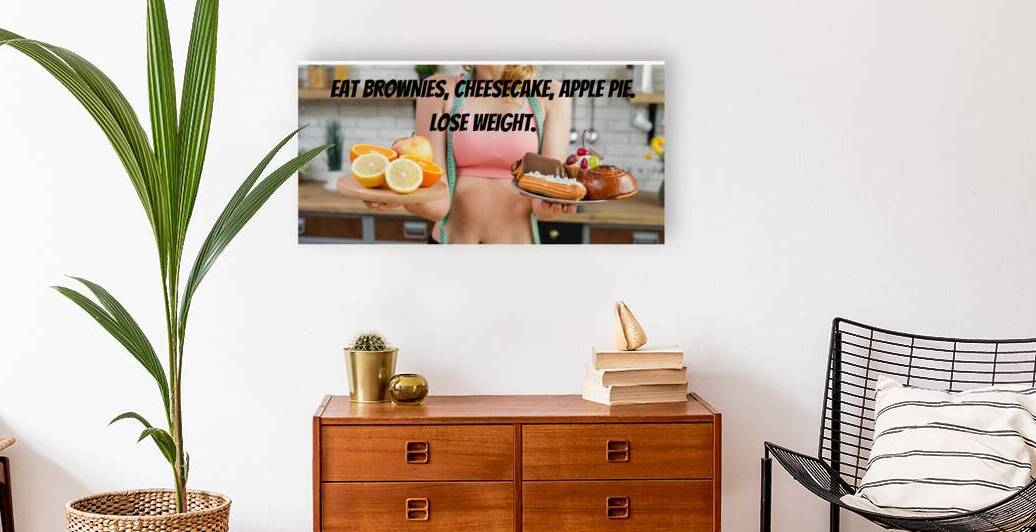 EAT BROWNIES CHEESECAKE APPLE PIE. LOSE WEIGHT..p by artfulartwithles com