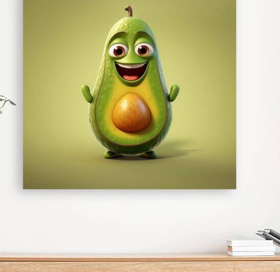 cute avocado happy cartoon character by artfulartwithles com