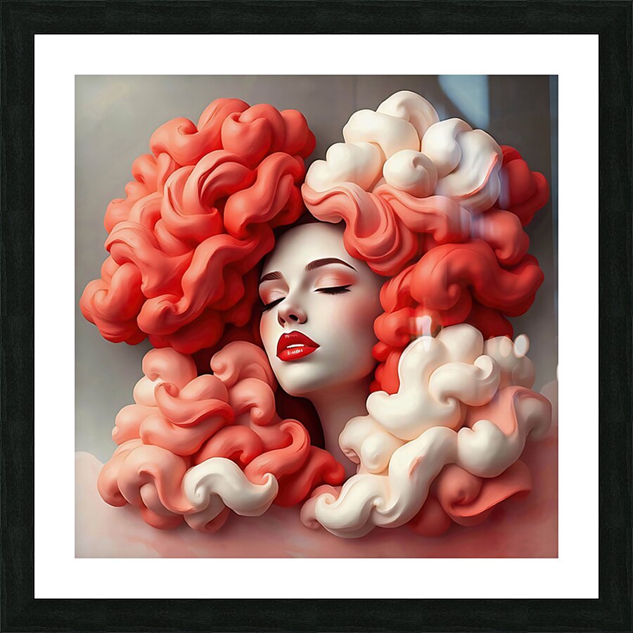 Lady In Red Picture Frame print