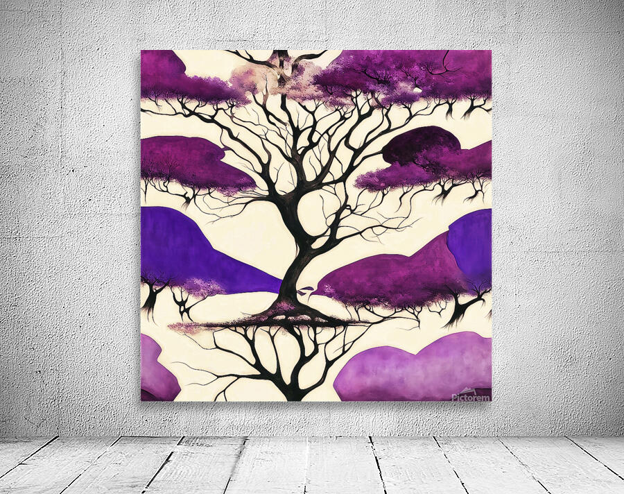 Purple Rooted Tree Wall Preview