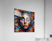 Illustration of a Face with Swirling Patterns 1 Acrylic Print