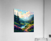 A Tranquil River’s Journey Through Nature’s Canvas 7 Acrylic Print