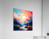 A Tranquil River’s Journey Through Nature’s Canvas 9 Acrylic Print