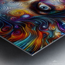 Illustration of a Face with Swirling Patterns 1 Metal print